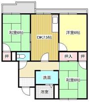 タウニ国分 B棟の間取り画像