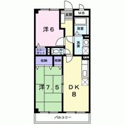 ハーティス宝塚Ⅱの間取り画像