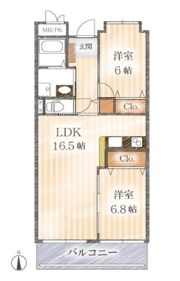 カトルセゾン有田の間取り画像