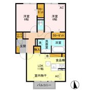 アフィシオン北代田の間取り画像