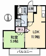 パークボナベンチャーハイツ A棟の間取り画像
