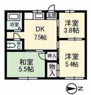 メゾンドグレープ B棟の間取り画像