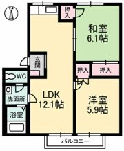 フレグランス飯山 D棟の間取り画像