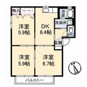 ヴィレッジ中陣Aの間取り画像