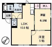 コスモタウン森岡Ⅱ A棟の間取り画像