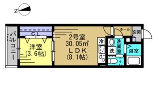 CAREL浜野Bの間取り画像