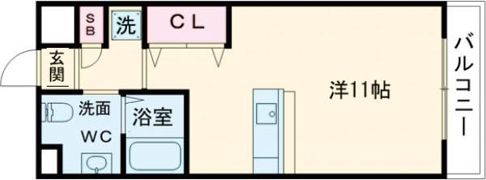 シャンテー御殿山2番館の間取り画像