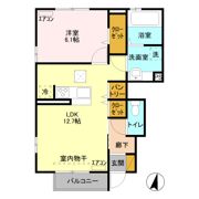 エーデルハイム Bの間取り画像