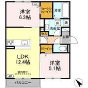 パーチェ駅南の間取り画像