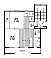 ビレッジハウス仙台鶴ケ谷二丁目14号棟の間取り画像