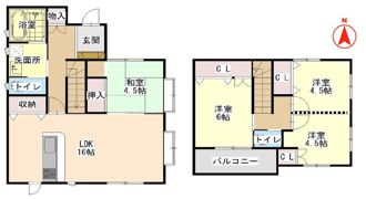 広畑区則直戸建の間取り画像