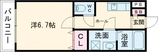 ジーメゾン渚西の間取り画像