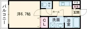 ジーメゾン渚西の間取り画像