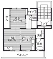 ビレッジハウス臼田第二1号棟の間取り画像