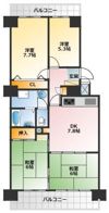 コープ野村四日市の間取り画像