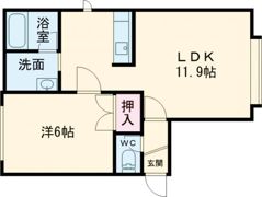 ドルチェ新富の間取り画像