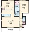 カーザ上の原Aの間取り画像