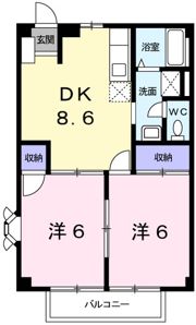 エスポワール御立Bの間取り画像