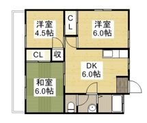 コーポ田上の間取り画像