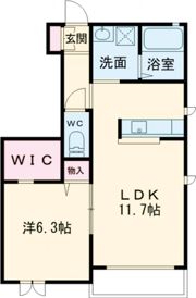 PRO NUBE 鶴見坦 Bの間取り画像