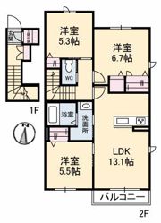 レザンオークスの間取り画像