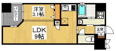 ロールベール博多駅前の間取り画像