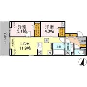 D-ROOM穴川Ⅲの間取り画像