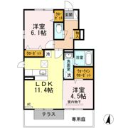 オネスト上林 B棟の間取り画像
