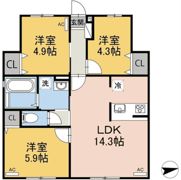 Hercule（エルキュール） B棟の間取り画像