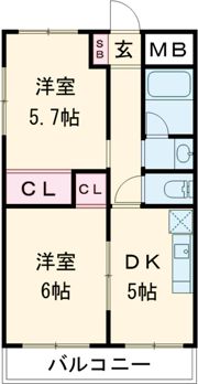 上中グリーンハイツの間取り画像