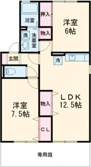 クレールコンフォート Cの間取り画像
