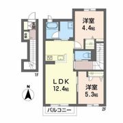 シャーメゾン上河原西 B棟の間取り画像