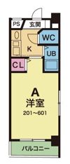 YKハイツ中崎Ⅱの間取り画像