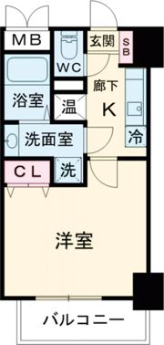 アドバンス三宮Ⅱライズの間取り画像