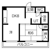 大羽ロイヤルマンションの間取り画像