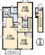 アルファ B棟の間取り画像