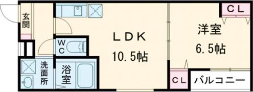 フジパレス門真浜町Ⅱ番館の間取り画像