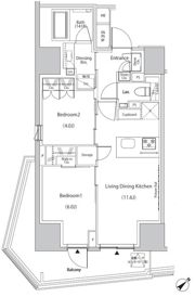 ザ・パークハビオ市ヶ谷イーストの間取り画像