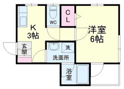 半田ビレッジ6号棟の間取り画像