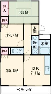 ハイツこかわの間取り画像