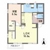 フレグランスてづか Bの間取り画像