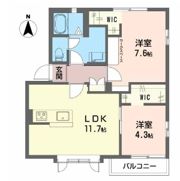 フレグランス永田 Bの間取り画像
