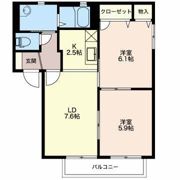 プレシール吉田 Bの間取り画像