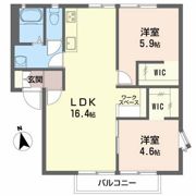 プランタンハイツ Bの間取り画像