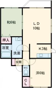 ポプラハイツBの間取り画像