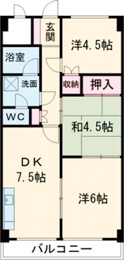 クランブレ西川田の間取り画像