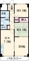 クランブレ西川田の間取り画像