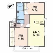 シャーメゾン枇杷 Aの間取り画像