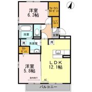 グランシャリオMの間取り画像