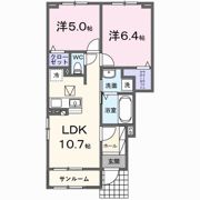 アンソレイエ高浜Ⅰの間取り画像